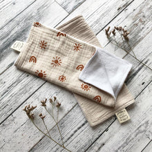 Load image into Gallery viewer, Over the Dandelions Organic Wash Cloth Set of 2 - Sunny Sand/Amber
