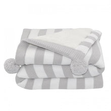 Load image into Gallery viewer, Living Textiles Luxe PomPom Sherpa Blanket - Choose Your Colour
