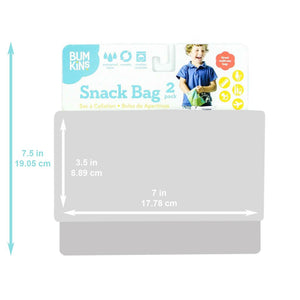 Bumkins Reusable Snack Bags - Small - 2 Pack - Rainbows & Unicorns