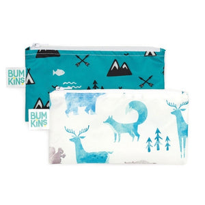 Bumkins Reusable Snack Bags - Small - 2 Pack - Outdoors/Nature