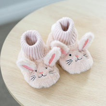 Load image into Gallery viewer, SnuggUps Non-Slip Slippers For Toddlers - Beige/Blush Bunny
