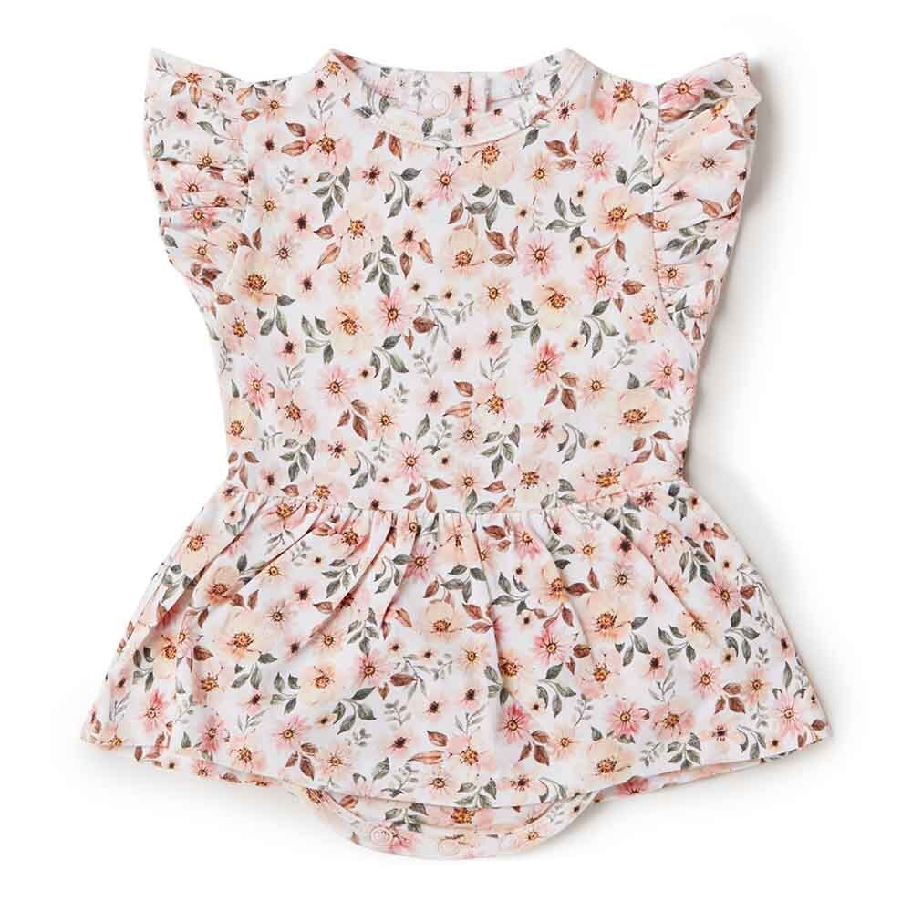 Snuggle Hunny Kids Spring Floral Organic Baby Dress