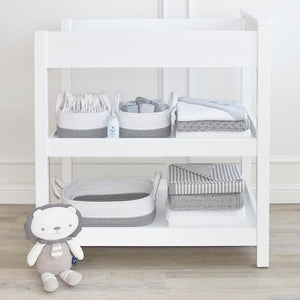 Living Textiles 3pc Nursery Storage Set - Grey/White