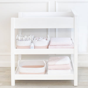 Living Textiles 3pc Nursery Storage Set - Pink/White