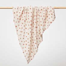 Load image into Gallery viewer, Over the Dandelions Organic Muslin Swaddle - Sunny Print Sand/Amber
