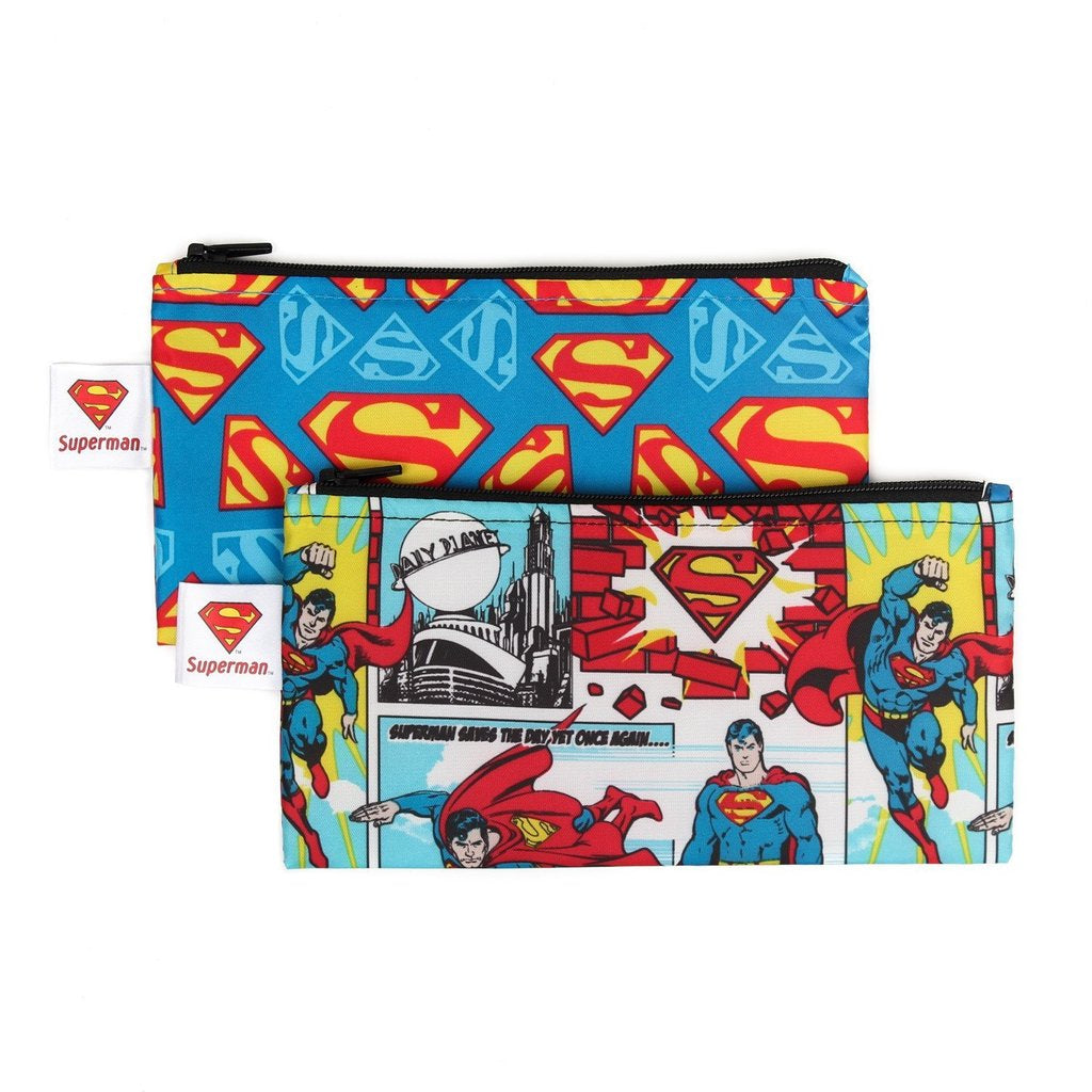 Bumkins Reusable Snack Bags - Small - 2 Pack - Superman