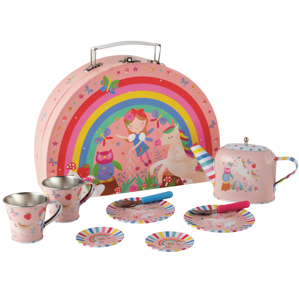 Floss & Rock Tin Tea Set - Rainbow Fairy - 10 Piece