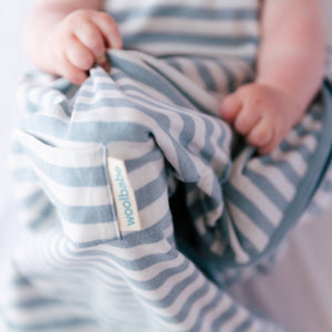 Woolbabe 3-Seasons Front Zip Sleeping Bag - Tide - Sizes 3-24 months & 2-4 years