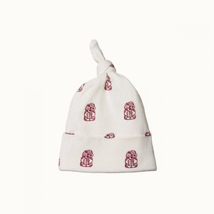 Nature Baby Cotton Knotted Beanie - Tiki Print