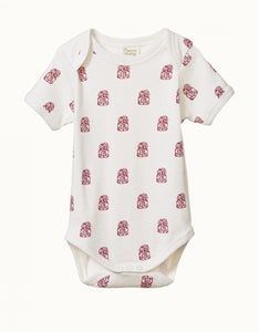 Nature Baby Cotton Short Sleeve Bodysuit -Tiki Print
