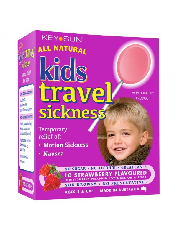 Key Sun All Natural Kids Travel Sickness Pops 10 pack