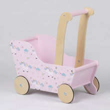 Load image into Gallery viewer, Moover Wooden Dolls Line Pram - Unicorn
