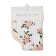 Load image into Gallery viewer, Little Unicorn Burp Cloth - Watercolour Roses
