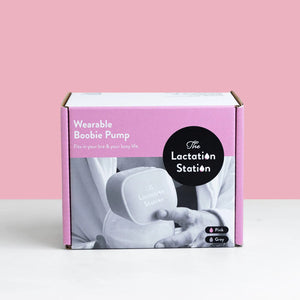 The Lactation Station Wearable Boobie Pump - Grey or Pink
