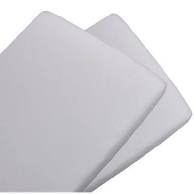 Living Textiles Jersey Cradle Fitted Sheet, 2 Pack (White) - 47 x 92cm