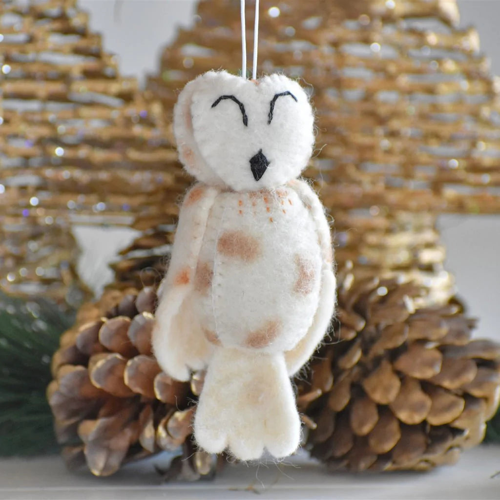 Tik Tak Design Owl Decoration - White
