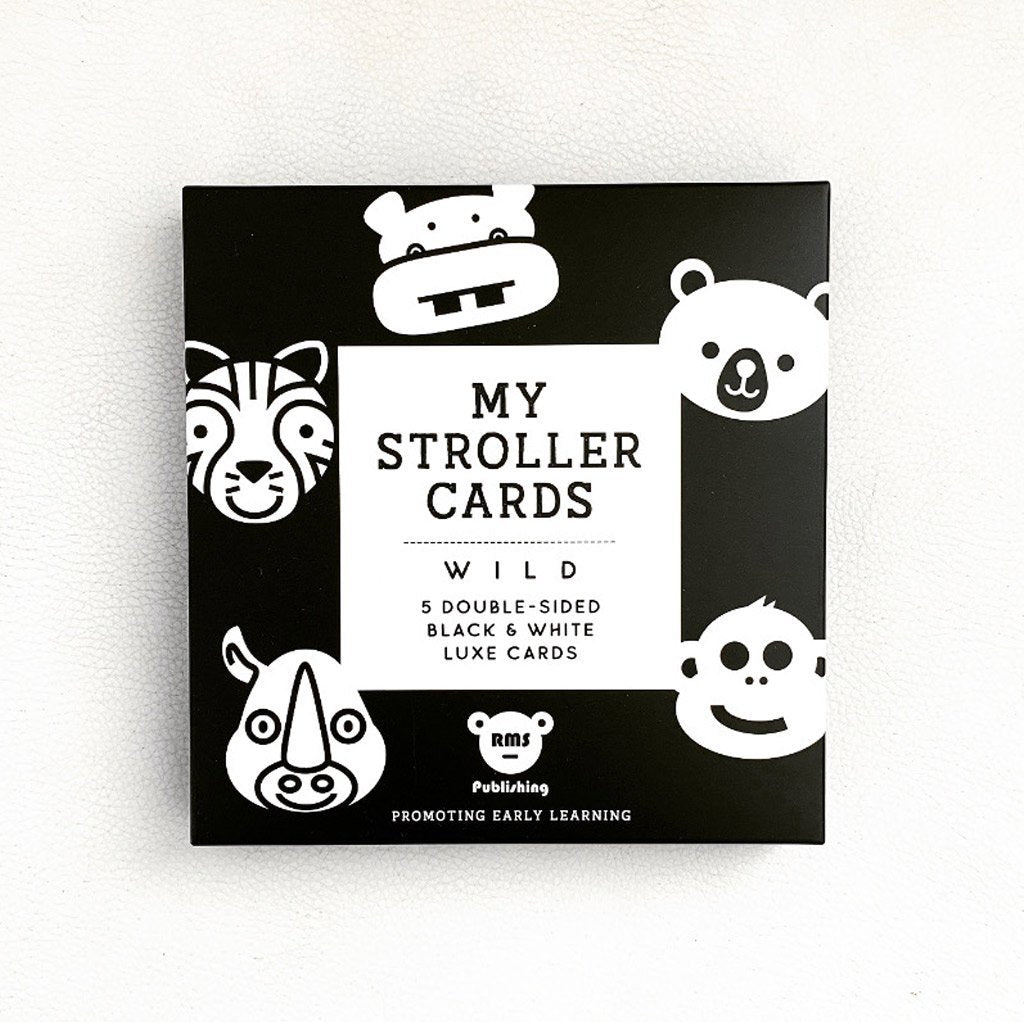 My Black & White Stroller Cards - Wild