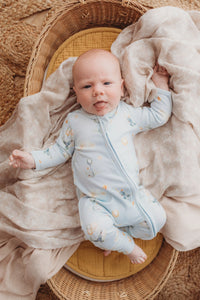 Child of Mine Organic Zipsuit - Whimsical Whale